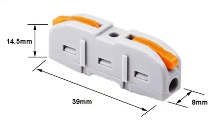 WAGO NC-221 Wire Connector 1 In 1 Out – Compact Spring Lever Cable Connector 