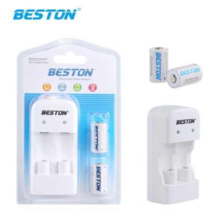 Beston CD-643 CR2 Charger with 2×CR2 3.0V 300mAh Li-ion