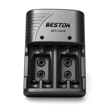 Beston C802B Battery Charger — AC Wall Charger for AA/AAA & 9V (Ni-MH/Ni-Cd)