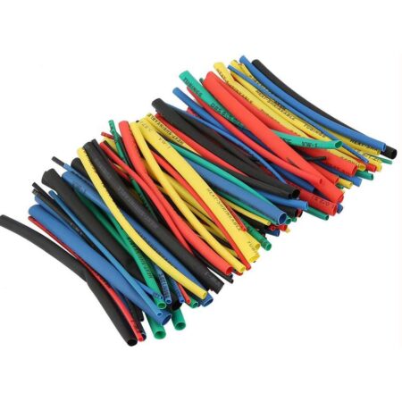 Heat Shrink Tubing 2:1 Kit — 100 Pcs, 10 cm, Mixed Sizes & Colors