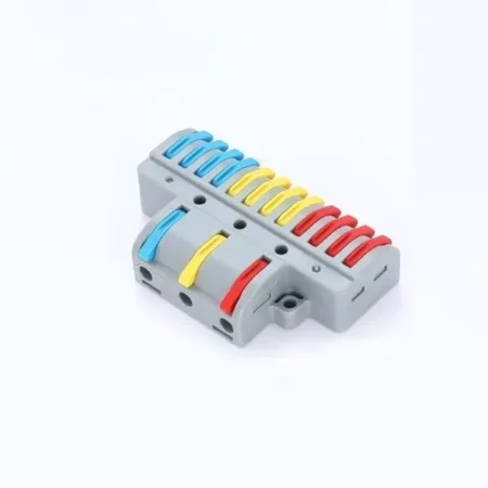 WAGO LT3-12 Panel-Mount Wire Connector 3 In 12 Out – Spring Lever Distribution Connector 