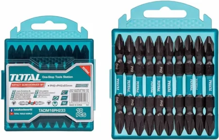 TOTAL Impact Screwdriver Bit PH2+PH2 65mm (1pc) – Model TACIM16PH233