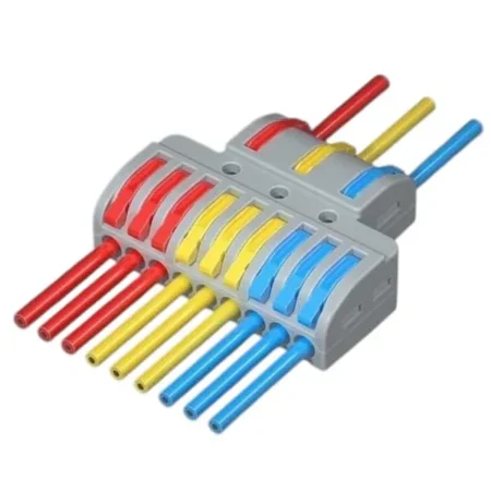 WAGO LT-933 Panel-Mount Wire Connector 3 In 9 Out – Spring Lever Distribution Connector 