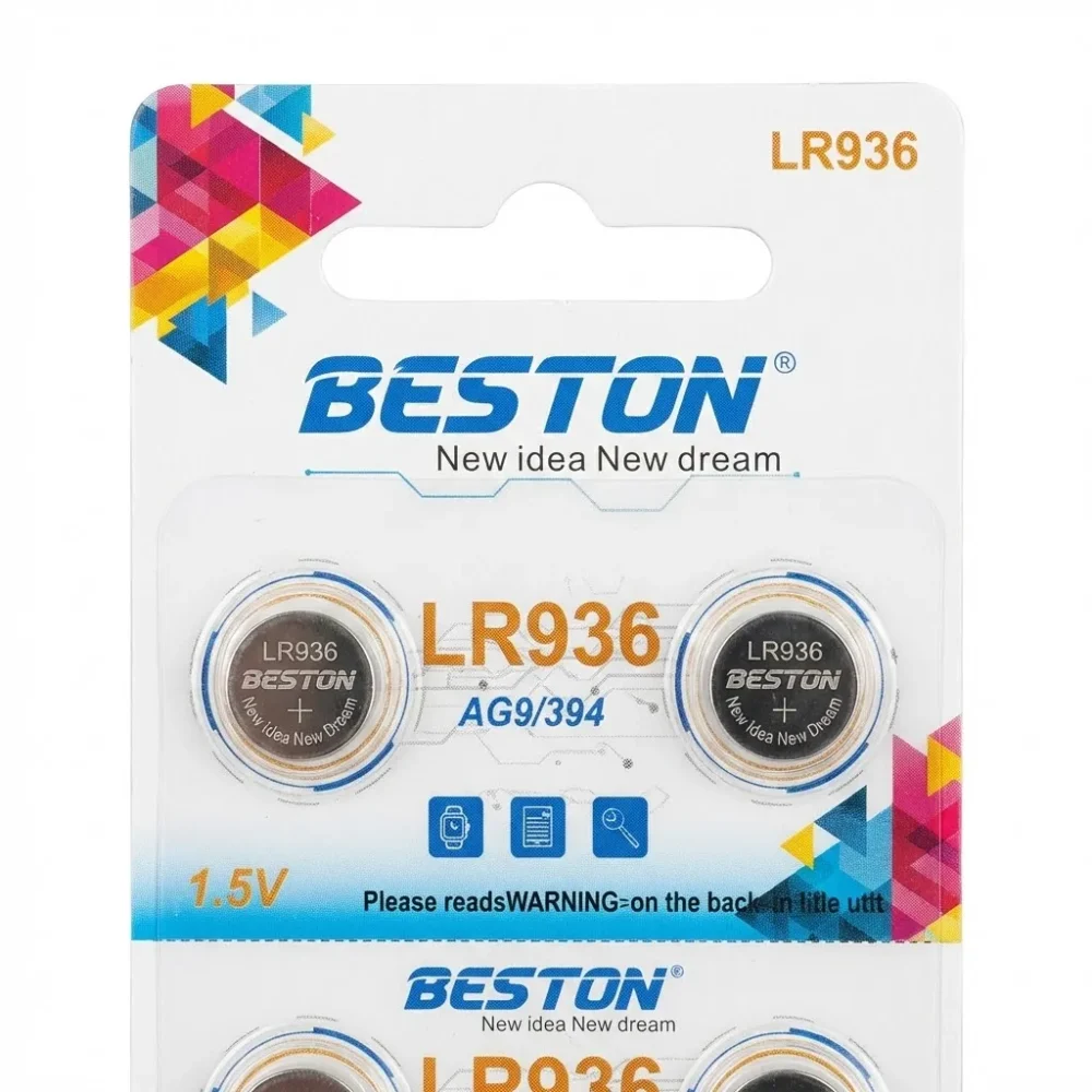 Beston LR936 (AG9/394) 1.5V Alkaline Button Cell — Pack of 2