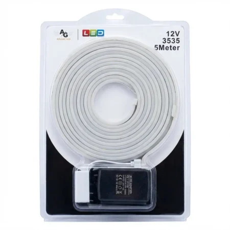 RGB Neon Strip Flex 12V 5m – SMD3535 108LED/m IP65 IR Remote + 12V Adapter