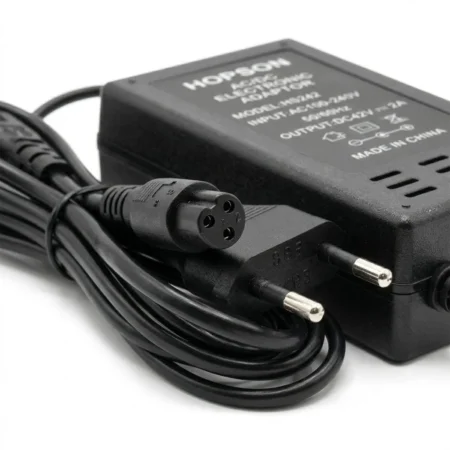 HOPSON HS242 AC/DC Electronic Adaptor – 42V 2A Charger (3-Pin Round Female) for Electric Scooter & Hoverboard