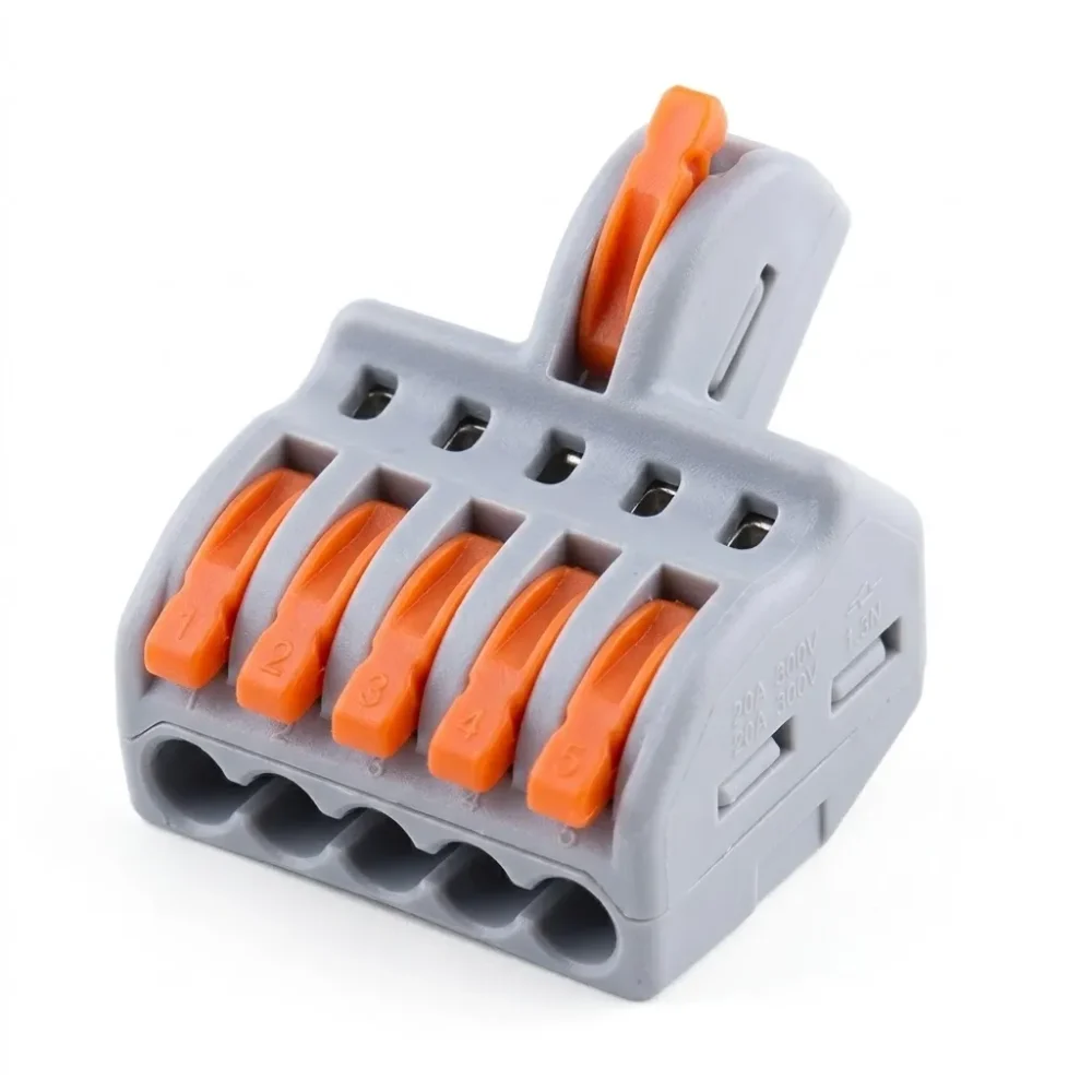 WAGO F15 Wire Connector 1 In 5 Out – Compact Spring Lever Distribution Connector
