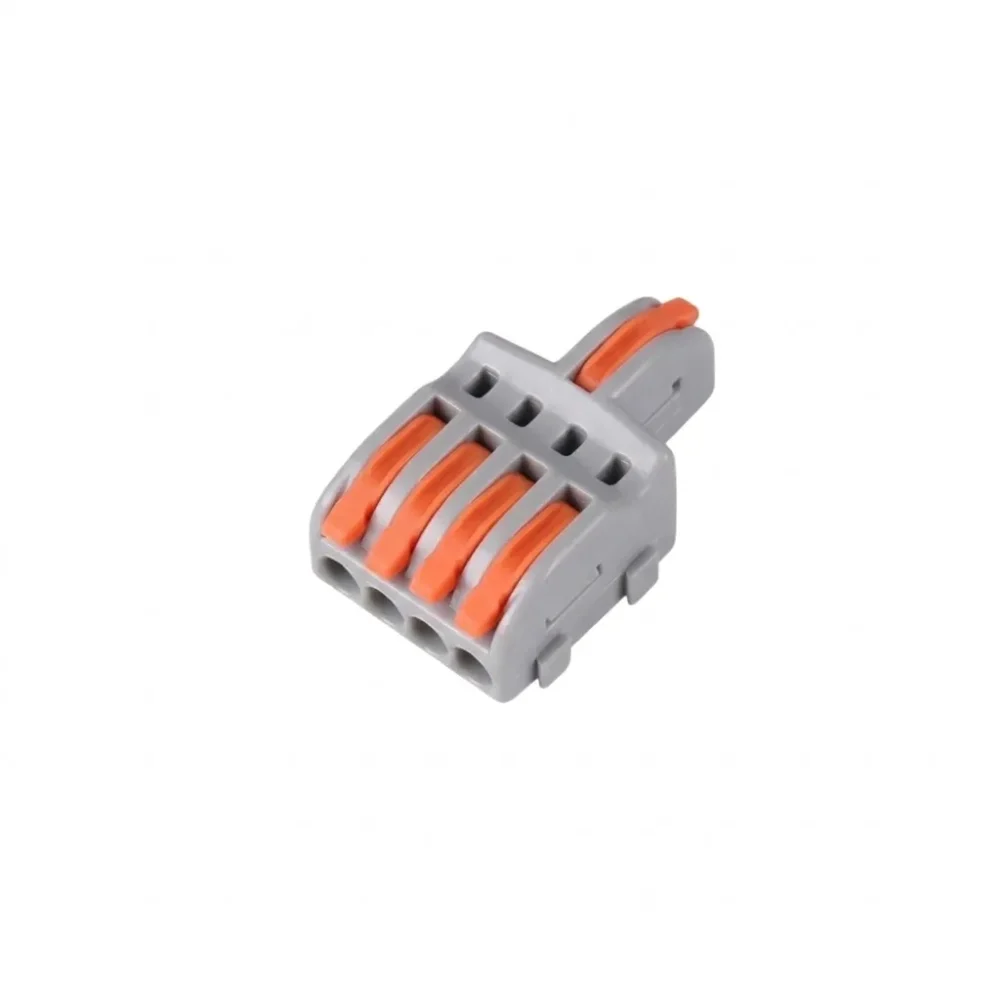 WAGO F14 Wire Connector 1 In 4 Out – Compact Spring Lever Distribution Connector