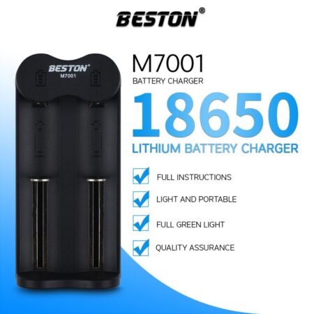 Beston M7001 Dual-Slot 18650 Li-ion Battery Charger (USB 5V)