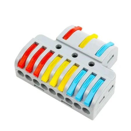 WAGO LT-933 Panel-Mount Wire Connector 3 In 9 Out – Spring Lever Distribution Connector 