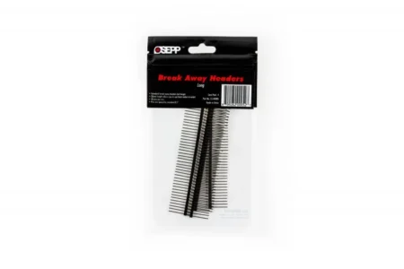 OSEPP LS-00005 Male 40p 20mm on 2.54mm .100" Break Away Pin Headers - Long (4 pack)