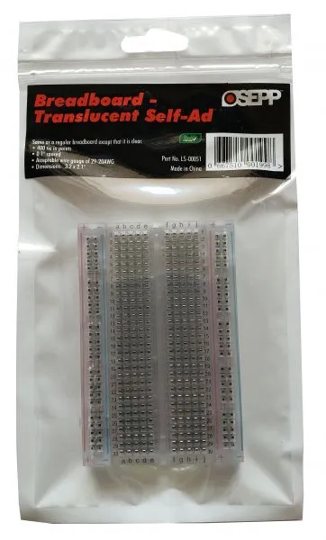 OSEPP LS-00051 Breadboard Translucent 400 tie in points
