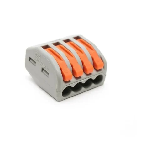 Wago PCT-214 4 Pole Spring Lever Wire Connector Terminal Block 0.08–2.5mm²