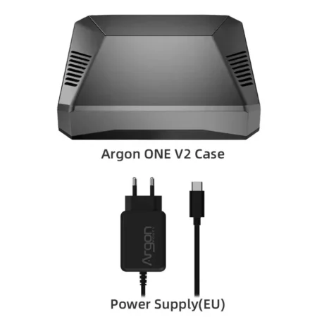 Argon ONE V2 Case for Raspberry Pi 4 (Aluminum Cooling, Dual Full-Size HDMI, Programmable Fan & Power Button)