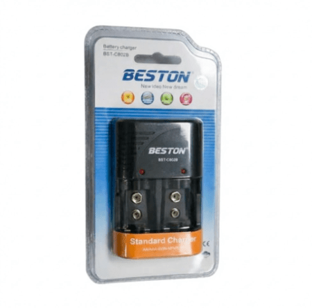 Beston C802B Battery Charger — AC Wall Charger for AA/AAA & 9V (Ni-MH/Ni-Cd)