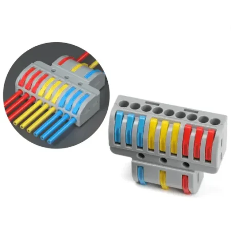 WAGO LT-933 Panel-Mount Wire Connector 3 In 9 Out – Spring Lever Distribution Connector 