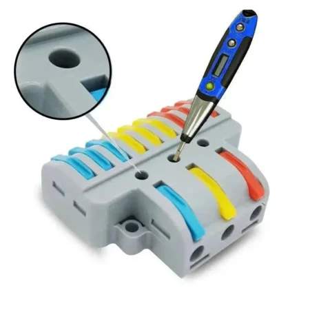 WAGO LT-933 Panel-Mount Wire Connector 3 In 9 Out – Spring Lever Distribution Connector 
