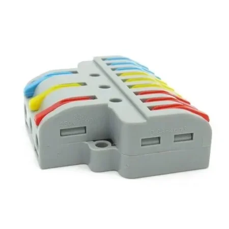 WAGO LT-933 Panel-Mount Wire Connector 3 In 9 Out – Spring Lever Distribution Connector 