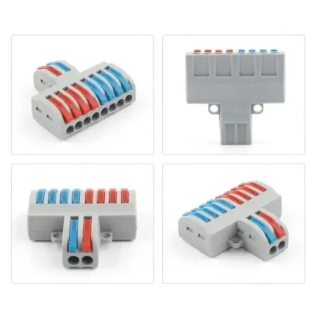 WAGO SPL-82 / LT2-8 Panel-Mount Wire Connector 2 In 8 Out – Spring Lever Distribution Connector 