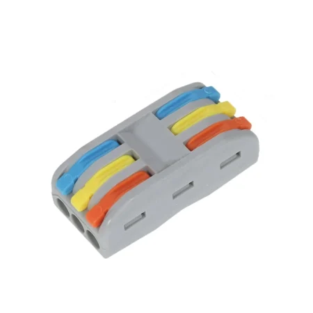 WAGO PCT-223M Wire Connector 3 In 3 Out – Compact Spring Lever Cable Connector 