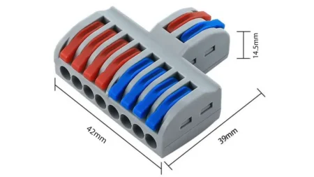 WAGO SPL-82 / LT2-8 Panel-Mount Wire Connector 2 In 8 Out – Spring Lever Distribution Connector 