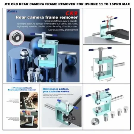JTX CK9 Frame Remover Rear Camera for iPhone X–16 Pro Max