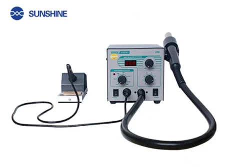 QUICK 706W+ 2‑in‑1 Rework & Soldering Station (580W Hot‑Air, 50W Iron, LED Display, ESD‑Safe)