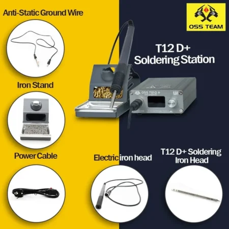 OSS Soldering Station T12-D+ 72W (Digital Display, T12 Cartridges, Rapid Heat-Up)