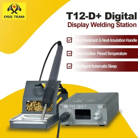 OSS Soldering Station T12-D+ 72W (Digital Display, T12 Cartridges, Rapid Heat-Up)