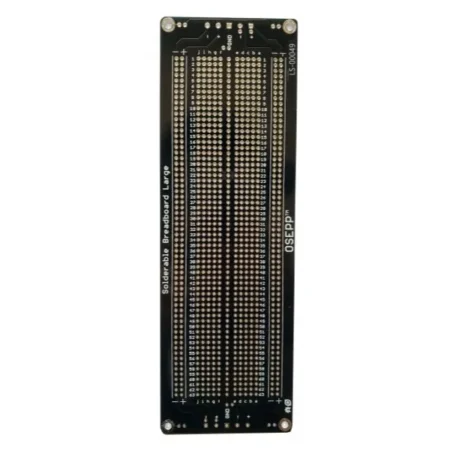 OSEPP LS-00049 Solder-able Breadboard PCB Black - Large PCB Proto Board