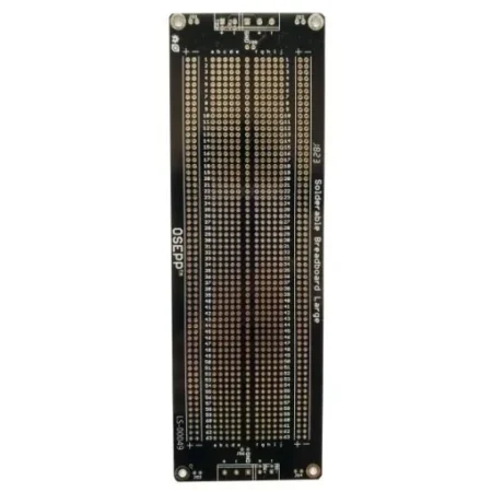 OSEPP LS-00049 Solder-able Breadboard PCB Black - Large PCB Proto Board