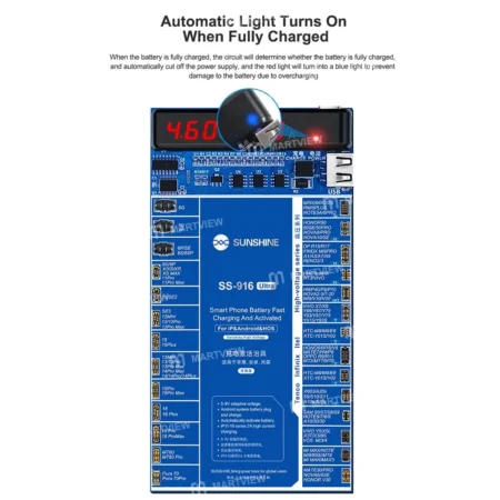SUNSHINE SS-916 Ultra Charging Activation Board for iPhone 6–16 & Android
