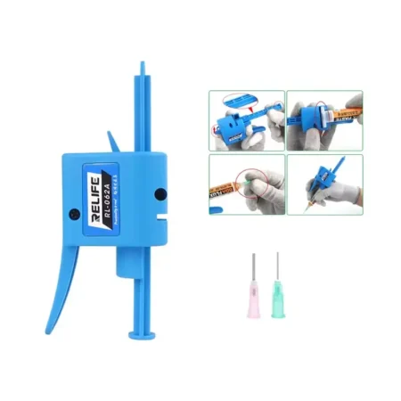Relife RL-062A Pro Manual Toothed Glue Gun with Metal Gears for 5-10cc Syringes Stable