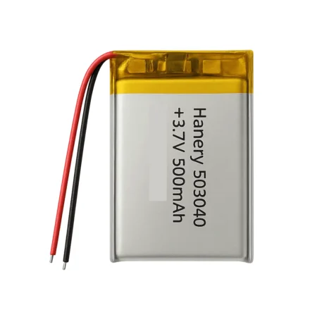 Li-Po Battery 3.7V 500mAh (Code: 503040) — 2-Wire Lead — Size: 30*40*5mm
