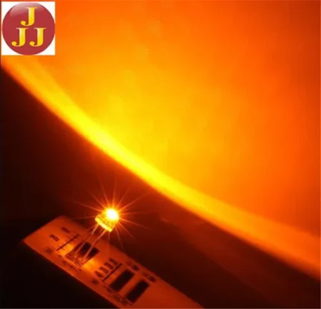 Orange LED 4.8mm Strawhat Diode