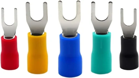 SV5.5-8 Fork Terminal Insulated Wire Connector Electrical Crimp Terminal Cable Wire Connector (Multi-Color )