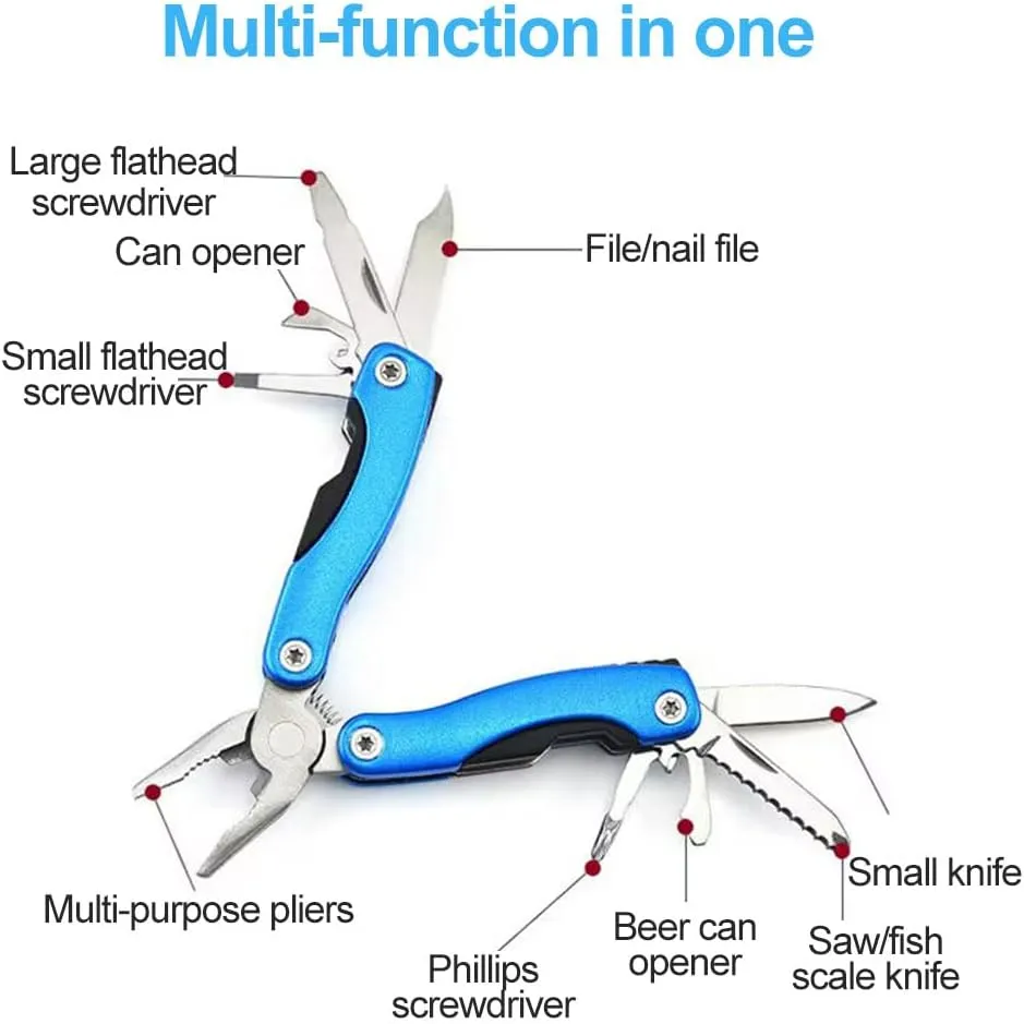 Multifunctional Pliers Pocket Tool 9-in-1 – Compact Stainless Steel EDC Multitool (Blue/Red/Black Handle) 27 51cTHj5e L. AC SL1001