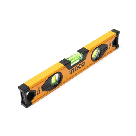 INGCO Mini Spirit Level (225 mm) — HMSL01030 | Magnetic Base, 3 Vials (0°, 90°, 45°)