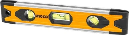 INGCO Mini Spirit Level (225 mm) — HMSL01030 | Magnetic Base, 3 Vials (0°, 90°, 45°)
