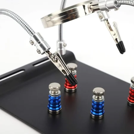 TE-804 Magnetic Soldering Third Hand Universal PCB Fixture with Magnifier
