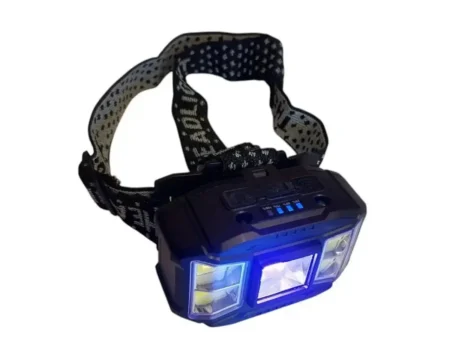COB Headlamp 18650 USB-C (Multi-Mode, Red Light, Battery Indicator)