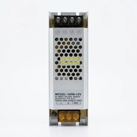 Slim Power Supply 12V 8.3A 100W Slim Metal (AC 190–240V 50/60Hz)
