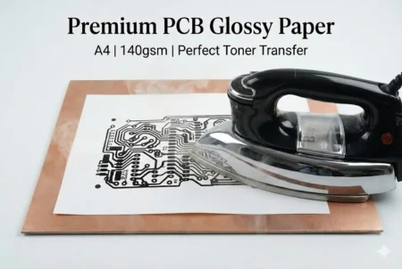 Glossy PCB Toner Transfer Paper A4 (140g) – White, Single-Side Glossy (1 Sheet)