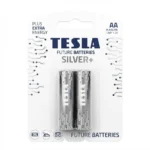 TESLA BATTERIES Silver+ Plus Extra Energy AA Alkaline (LR6, 1.5V) – 2-Pack