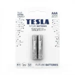 TESLA BATTERIES Silver+ Plus Extra Energy AAA Alkaline (LR03, 1.5V) – 2-Pack