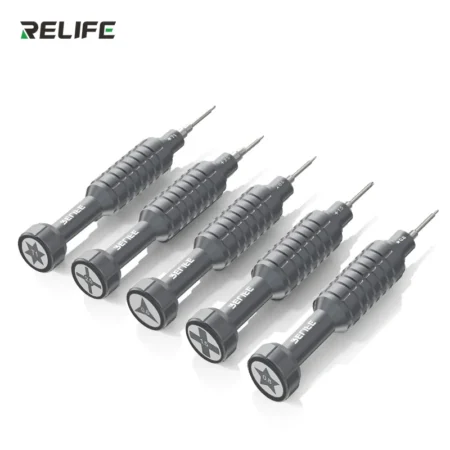 Relife RL-730 Steel Cannon King Classic Series Strong Magnetic S2 Bits Screwdriver Set(0.6/0.8/1.5/2.5/IP17 total 5pcs)