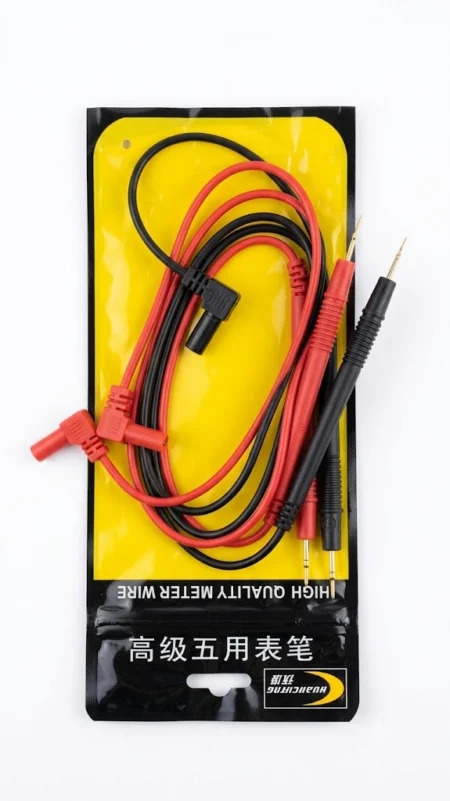 CAT III Multimeter Test Leads with Thin Needle Probes 100cm