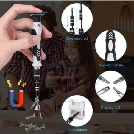 115-in-1 Precision Magnetic Screwdriver and Electronics Repair Tool Kit
