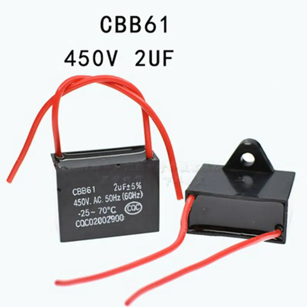 CBB61 2µF 450VAC Motor Running Starting Capacitor