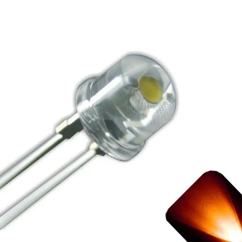 Orange LED 4.8mm Strawhat Diode